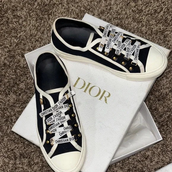 Dior | Shoes | Dior Black And Cream Womens Sneakers | Poshmark display picture 2